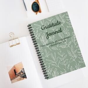 Gratitude Journal 2025 Bible Verse Spiral Notebook